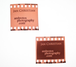 35mm film business cards