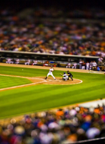 The Orioles at bag tilt shift